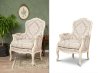 Background removal for classic white armchair with clean result for e-commerce
