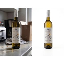 Recorte de botella con eliminación de fondo para imagen de producto profesional