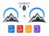 Vectorización fácil de logo de montaña en SVG, PDF, EPS y AI