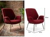 Edición de imagen de sillón rojo con medidas y con sombra para tienda online