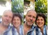 Restauración de foto antes y después con retrato borroso mejorado en nitidez y claridad