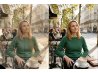 Old photo restoration before and after showing damage repair and color correction on portrait
